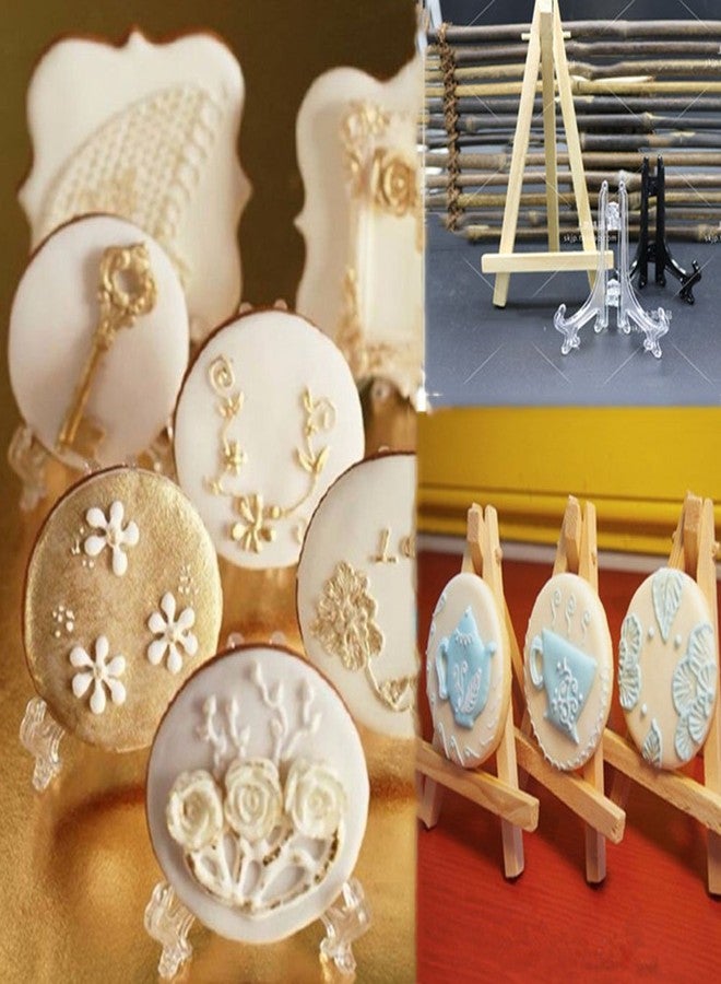 SK 3" High Black Plastic Display Stands Plate Holders to Display Pictures, Cookie, Placecards, Pack of 12 Easels (Black) - Image 5