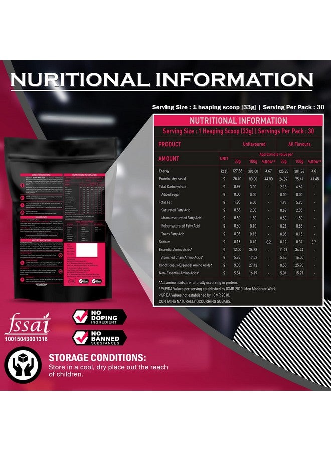 NAKPRO HYDRO Whey Protein Hydrolyzed | 24.89g Protein, 5.45g BCAA | Easy Mixing, Low Carbs, Easy Digesting Whey Protein Supplement Powder for Men, Women & Athletes | 1 Kg (Chocolate) - Image 3