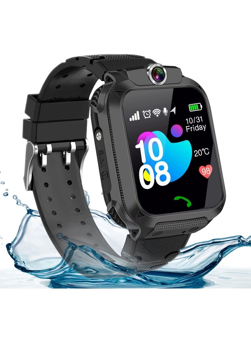 Nabi Kids Watch for ages 3 to 12, Touchscreen, Voice Chat Camera, Long Battery Life, Water Resistant, Best Gift for Kids, Smart Watch for Boys and Girls (Black) - Image 1