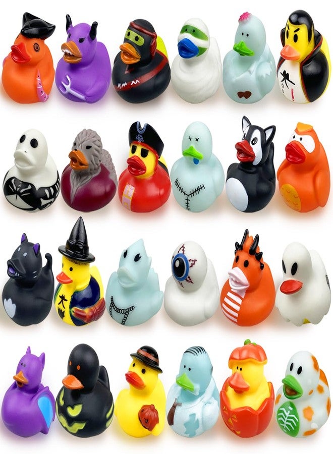 QINGQIU 24 Pack Halloween Rubber Ducks Bath Toys for Kids Toddlers Boys Girls Halloween Toys Halloween Party Favors Gifts Halloween Treat Bags - Image 1