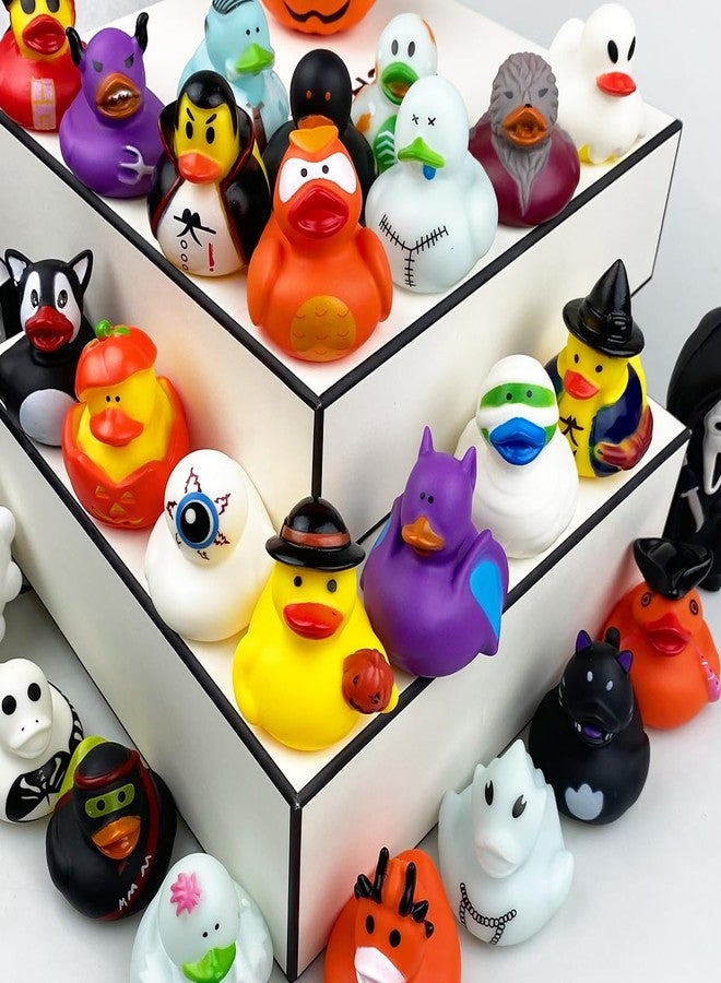 QINGQIU 24 Pack Halloween Rubber Ducks Bath Toys for Kids Toddlers Boys Girls Halloween Toys Halloween Party Favors Gifts Halloween Treat Bags - Image 2