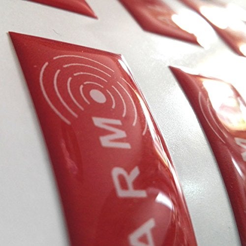 Decooo.be Set of 5 Alarm Deterrent Stickers for Thieves – Ultra Resistant to Scratches, Rain, Frost, UV – 19 mm x 49 mm – Thickness 2 mm - Image 5