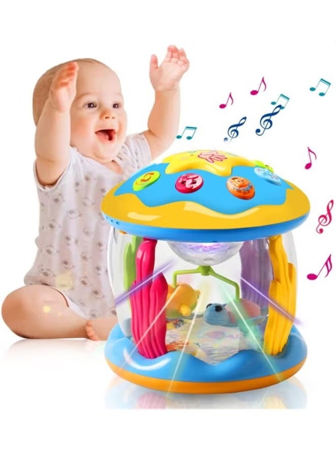 Ailily Baby Toys from 6 to 12 Months of Age Music Learning Toys Ocean Spinning Luminous Toys Gifts for Toddlers Boys and Girls - Image 1