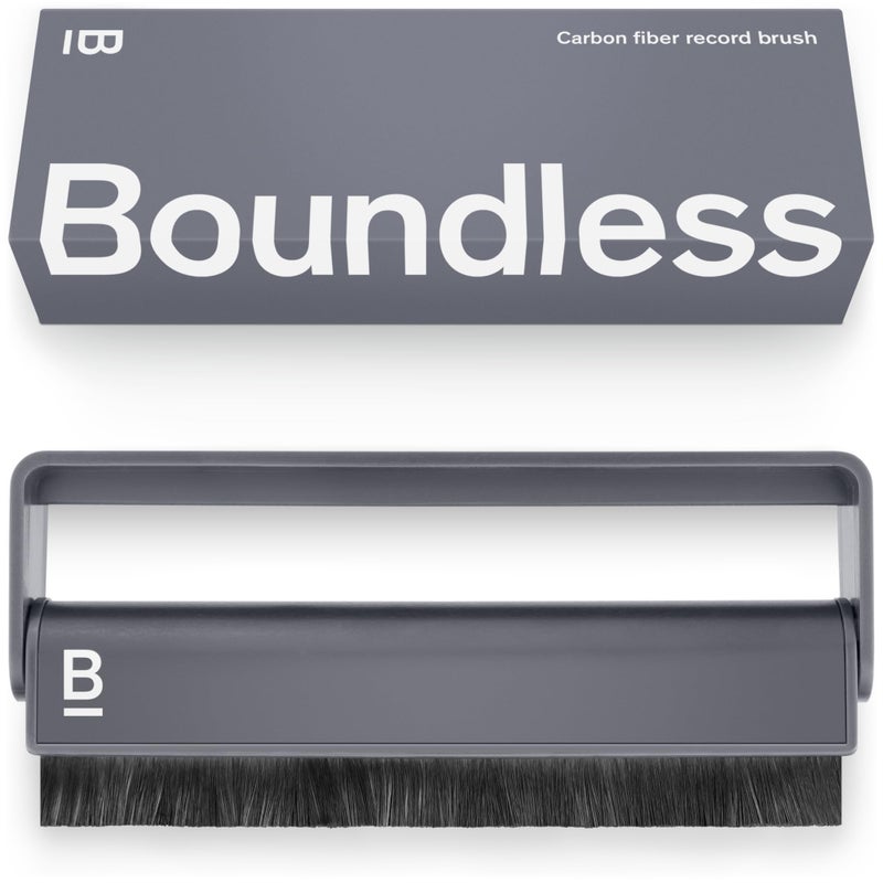 Boundless Audio Record Cleaner Brush  Carbon Fiber AntiStatic Vinyl Brush  Record Player Accessories for Vinyl Cleaning