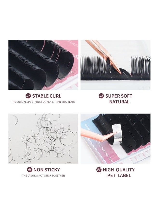 ANNAFRIS 16 Rows Volume Classic Eyelash Extension 0.05 D Curl 815Mm Mixed Length Matte Black Individual False Eye Lashes Extension Salon Use Natural Soft Fake Eyelashes Supplies (0.05 D 815Mm Mix) - Image 2