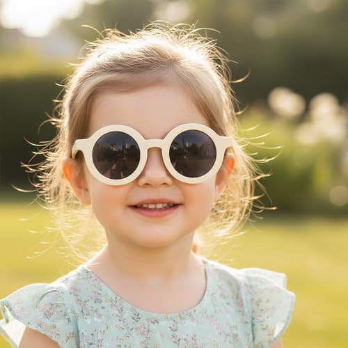 SYGA Kids Goggles, Frenzy Round Shape Uv Protected Eyewears For Boys And Girls, Suitable For Age 3 To 8 Years (Cream) - Image 3