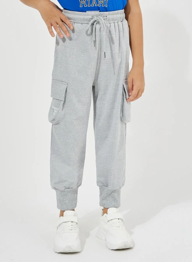 Styli Graphic Print Oversized T-Shirt & Cargo Joggers Set