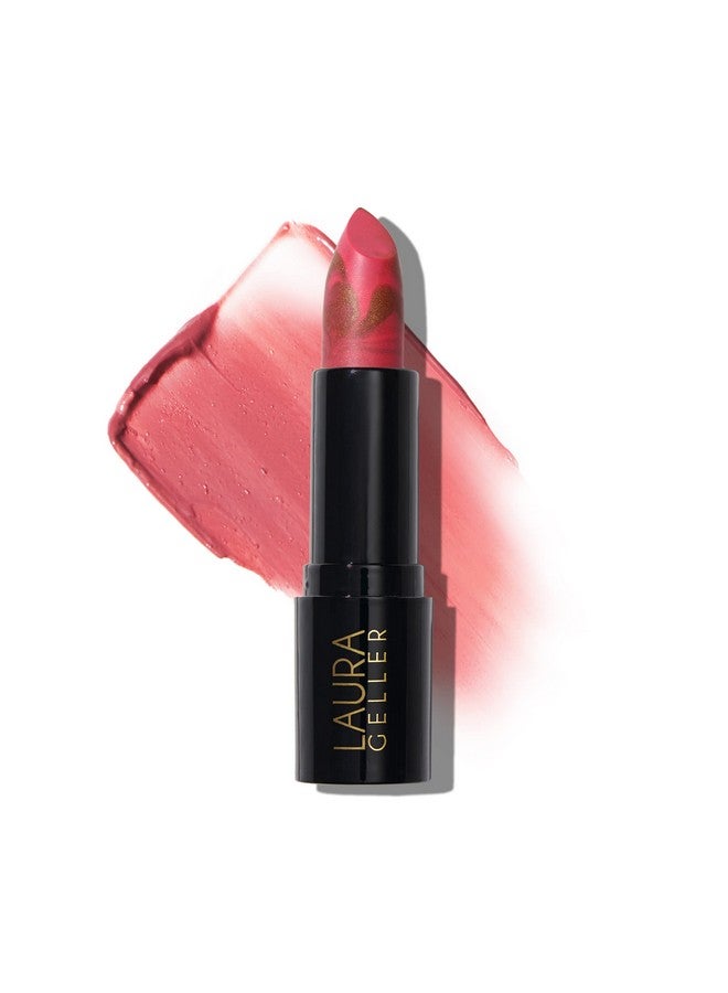 LAURA GELLER NEW YORK Italian Marble Sheer Lipstick Strawberry Toffee Hydrating & Lightweight Vitamin E & Caster Seed Oil Cream Finish - Image 2