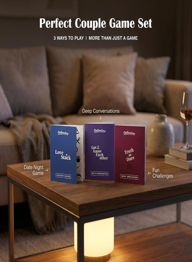 Outlanders® Couples Block Tower Game with 3 Game Editions - Date Night Game, Get to Know Each Other & Truth or Dare | Fun Party Game for Couples & Friends - Image 2