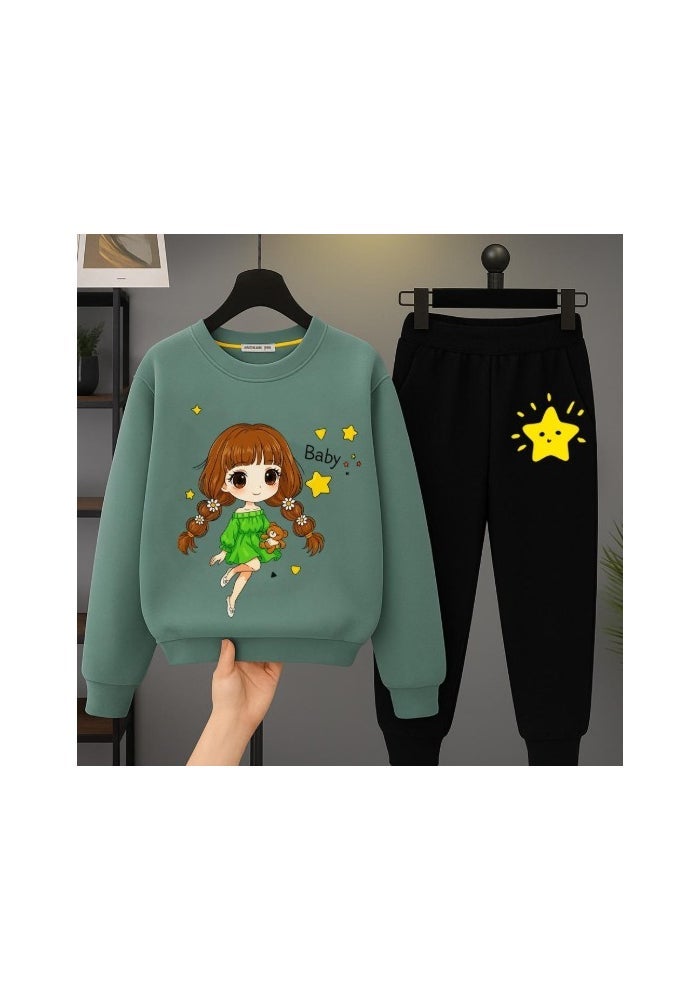 Viel Innate Stylish Pista Sweatshirt and Track Pants for Girls - Image 4