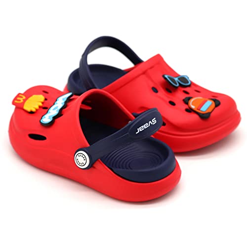 SVAAR Wow Clog Shoes for Boys & Girls || Indoor & Outdoor Sandals Clogs for Kids Red-Navy, 1 UK - Image 5