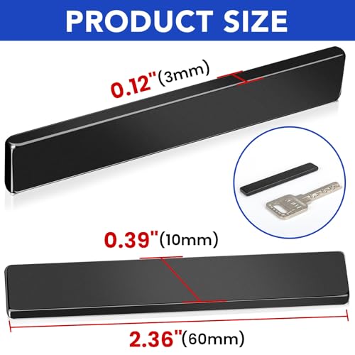 MIKEDE Neodymium Magnets, 5 Pack Black Super Strong Magnets Bar, Waterproof Heavy Duty Magnet with Adhesive Backing, Rare Earth Small Magnet Strips for Fridge, Craft, Science - 60x10x3 mm - Image 2