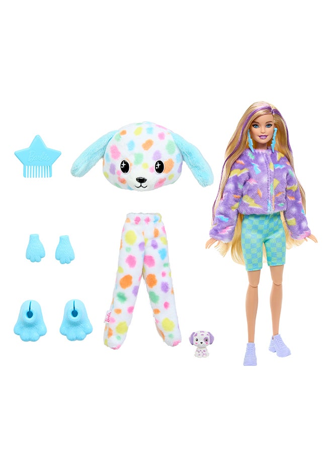 Barbie Cutie Reveal Doll & Accessories, Color Dream Series Set with Rainbow Dalmation Plush Costume & 10 Surprises Including Color Change  - Image 5