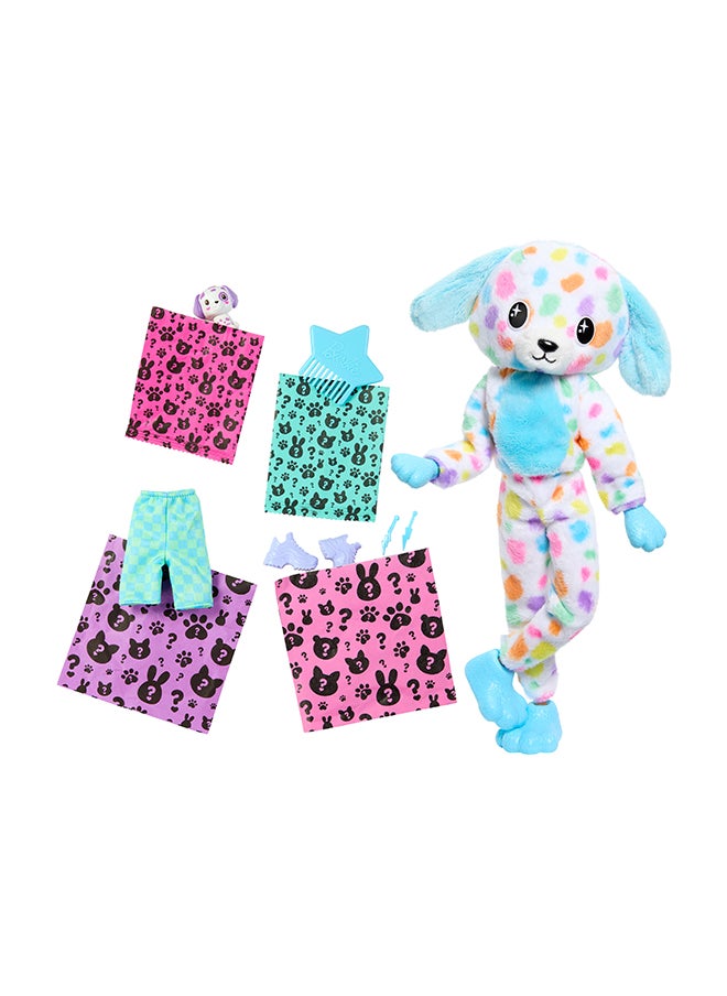 Barbie Cutie Reveal Doll & Accessories, Color Dream Series Set with Rainbow Dalmation Plush Costume & 10 Surprises Including Color Change  - Image 4