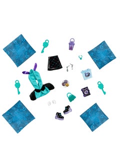 MONSTER HIGH Monster High  Doll and Fashion Set, Twyla  Doll, Skulltimate Secrets : Neon Frights , Dress-Up Locker with 19+ Surprises  - Image 4