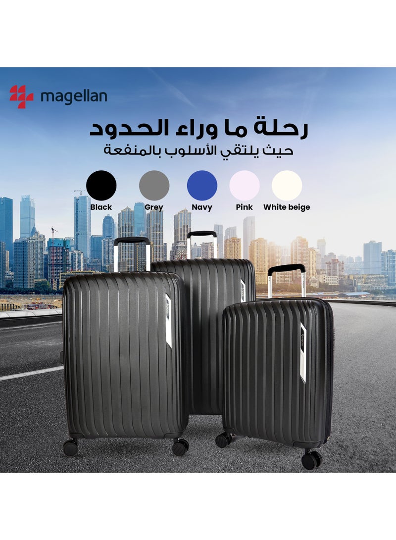 Magellan Luggage Set 3Pcs Trolley Travel Bag Lightweight Hard 4 double wheels - Image 3