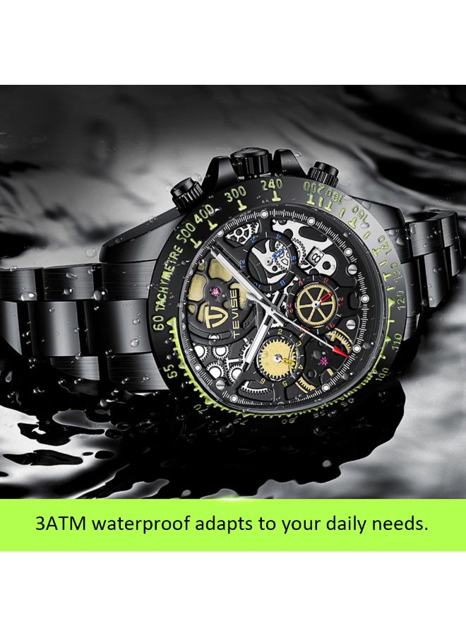 تيفيز ساعة يد أتوماتيكية بعقارب كاجوال مقاومة للماء طراز J4319B-KM للرجال - Image 3