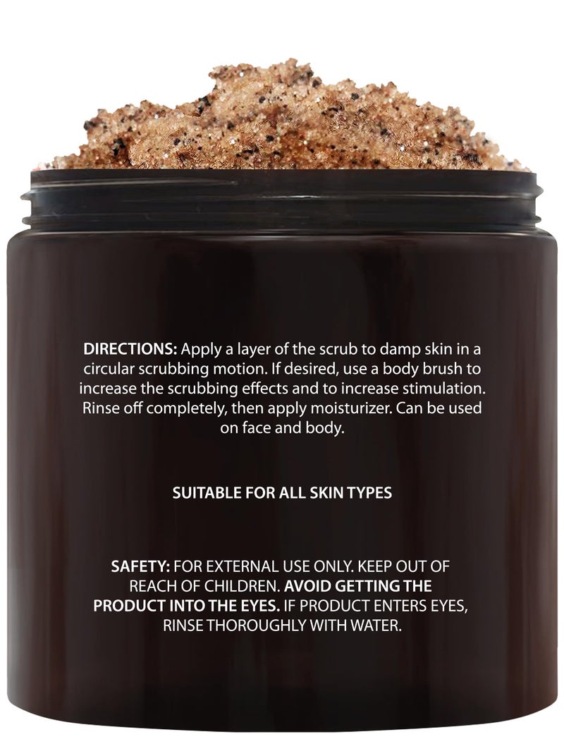 Brooklyn Botany Dead Sea Salt and Arabica Coffee Body Scrub 10 oz - Moisturizing and Exfoliating Body, Face, Hand, Foot Scrub - Fights Stretch Marks, Fine Lines, Wrinkles - Great Gifts for Women & Men - Image 2