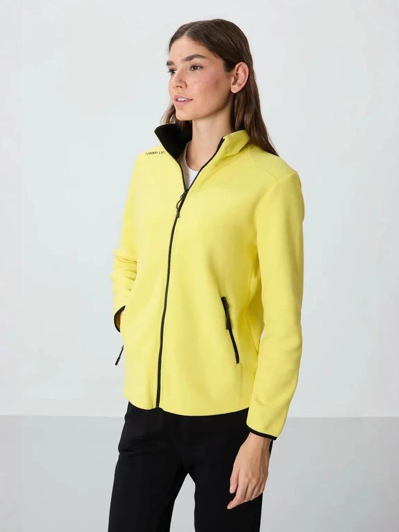 تومي لايف TOMMY Women's Plush Zip-Front Sweatshirt