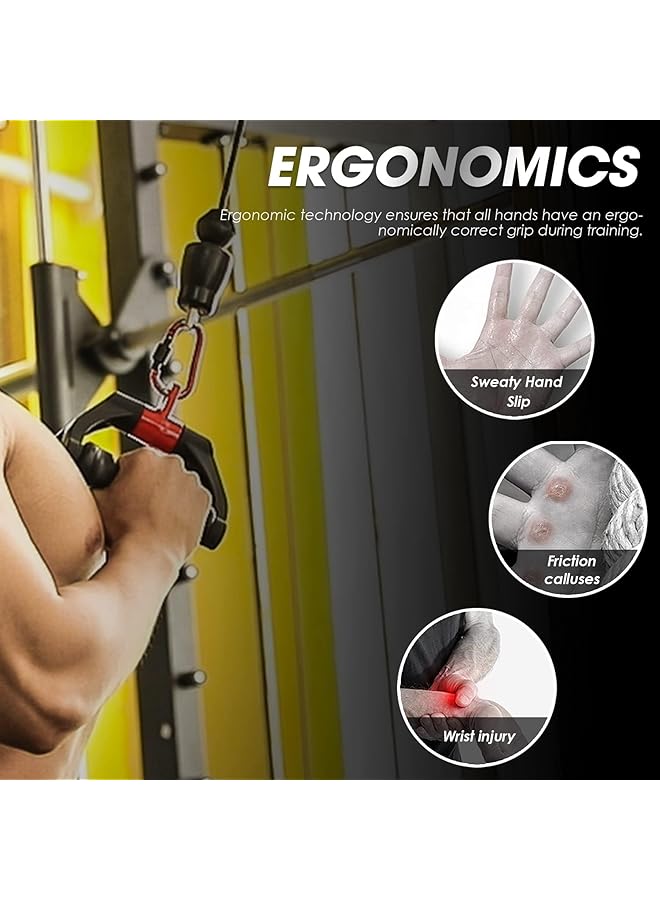 X spring Cable Attachments for Gym Heavy Duty Steel with Non Slip Rubber Grip Lat Pulldown Attachments for Weight Training Versatile Exercise Tool for Back and Arm Workouts Home Gym. - Image 3