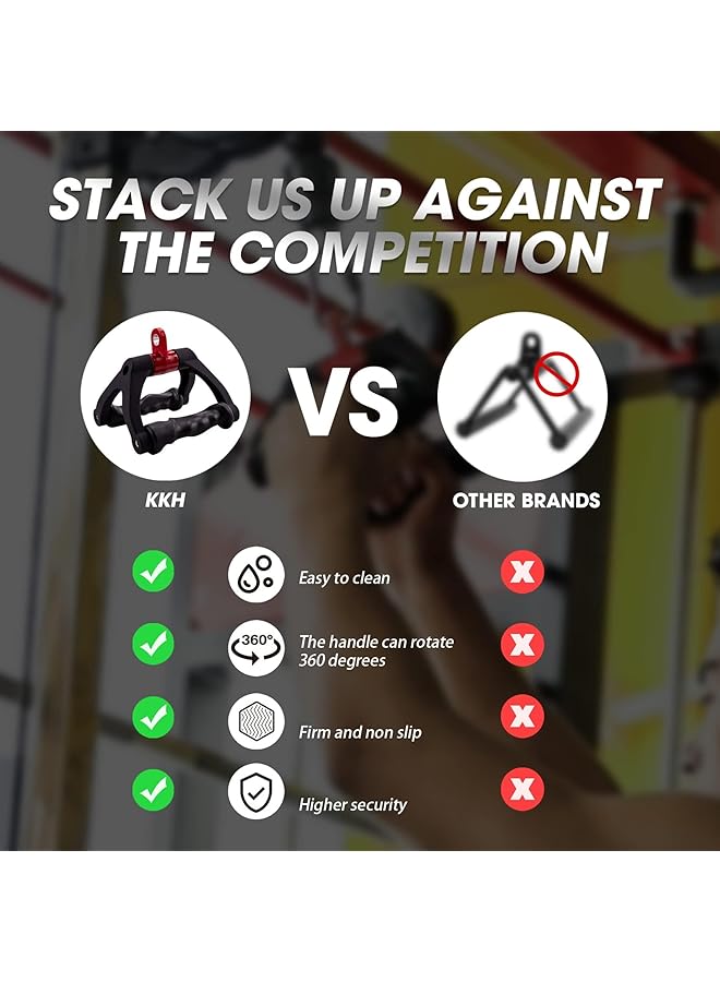 X spring Cable Attachments for Gym Heavy Duty Steel with Non Slip Rubber Grip Lat Pulldown Attachments for Weight Training Versatile Exercise Tool for Back and Arm Workouts Home Gym. - Image 2