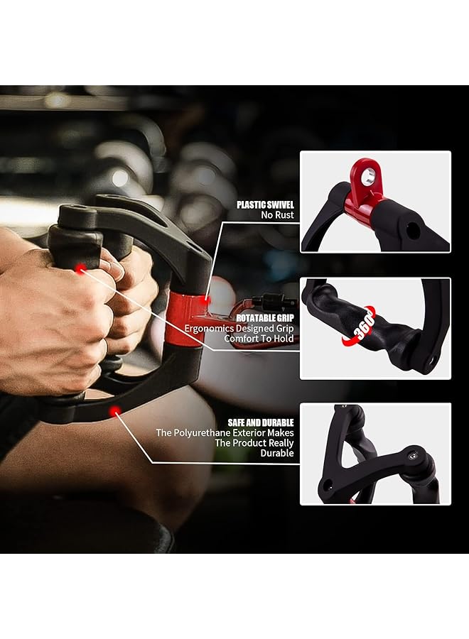 X spring Cable Attachments for Gym Heavy Duty Steel with Non Slip Rubber Grip Lat Pulldown Attachments for Weight Training Versatile Exercise Tool for Back and Arm Workouts Home Gym. - Image 4