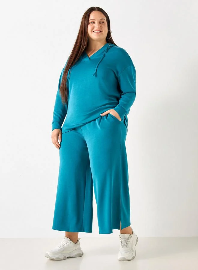 Ulla Popken Plus Size Ulla Popken Relaxed Fit Pants with Pockets