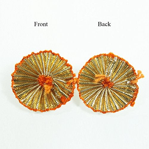 Embroiderymaterial 3MM Gota Patti Flowers Appliques Patches for Embroidery Decoration and Craft Making (Gold Color) 100 Pieces - Image 5