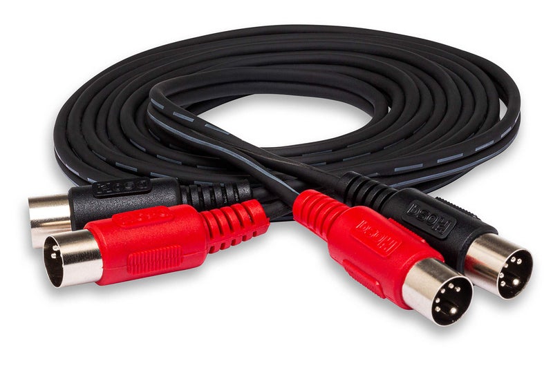 Hosa MID-203 Dual MIDI Cable, Dual 5-pin DIN to Same, 9.8 Feet - Image 2