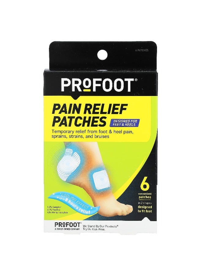 ProFoot Profoot, Pain Relief Patches, Designed for Feet & Heels, 6 Patches  - Image 1