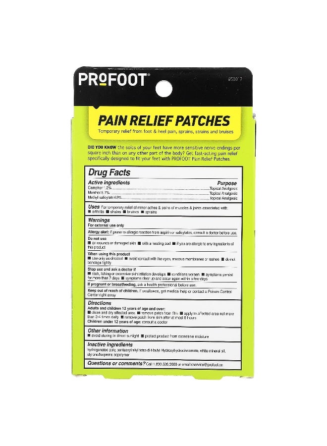 ProFoot Profoot, Pain Relief Patches, Designed for Feet & Heels, 6 Patches  - Image 2
