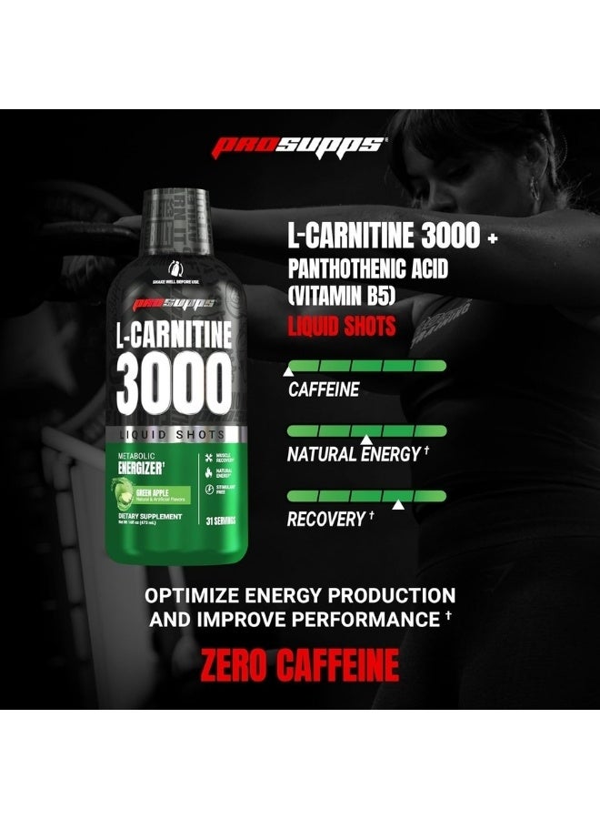 ProSupps L-Carnitine 3000 Liquid Fat Burner - Green Apple - 31 Servings - Fast-Acting Metabolic Performance & Fat Oxidation Support Supplement - Image 3