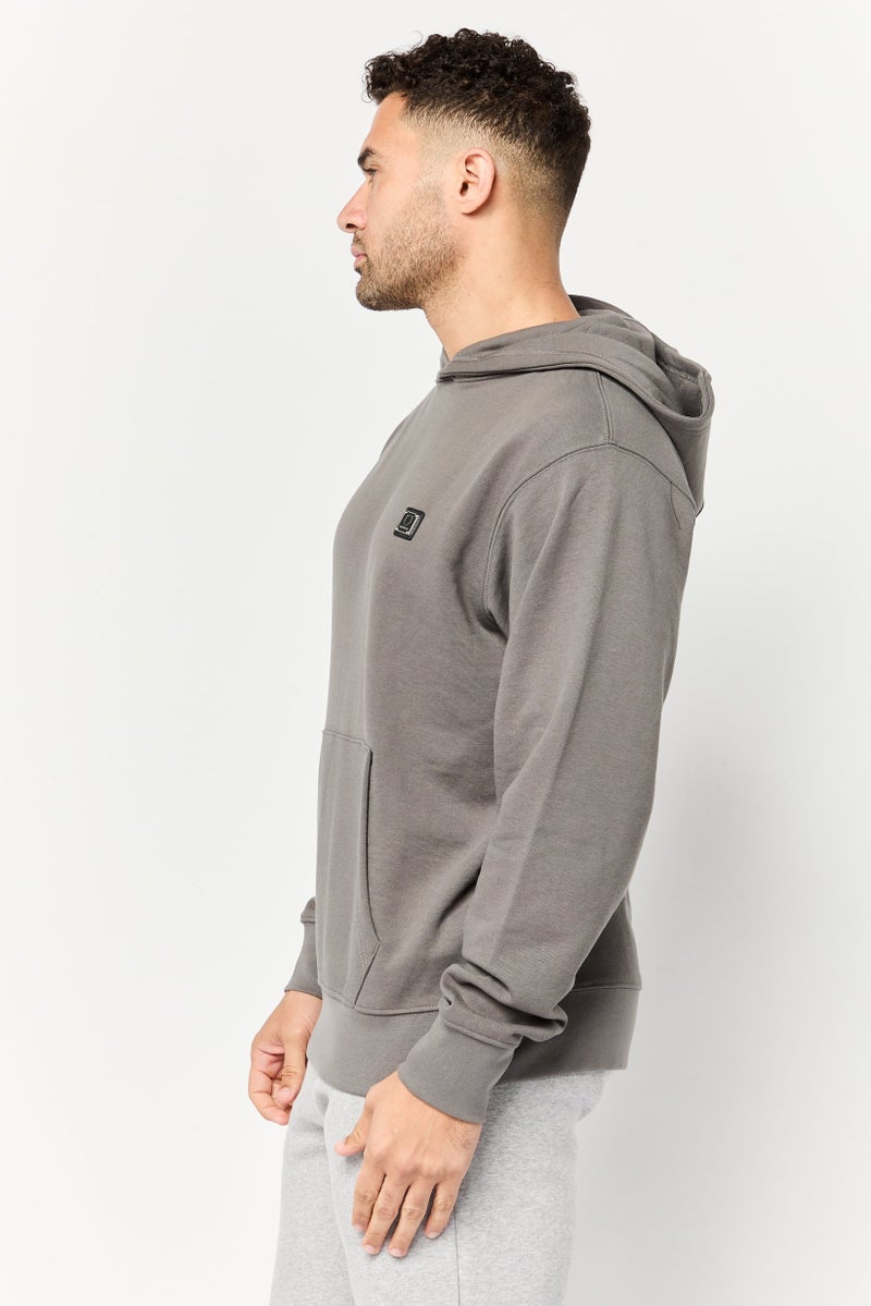 833 POLICE Men Long Sleeves Brand Logo Hoodie, Grey - Image 2