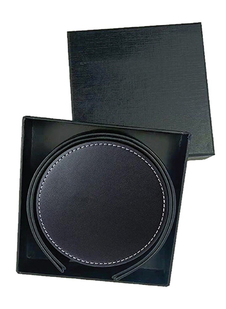 giftex Set of 6 PU Coasters with Holder - Image 3