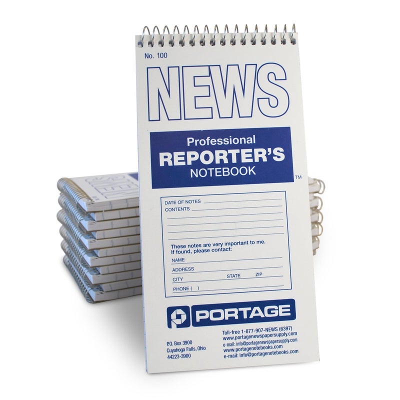 Portage Reporter’s Notebook – Spiral Notebook, Notepad, Writing Pad for Professional Reporters & Journalists for Taking Notes, Field Book, Pittman Ruled– 4 x 8 Inches, 70 Sheets / 140 Pages (Pack of 12) - Image 4