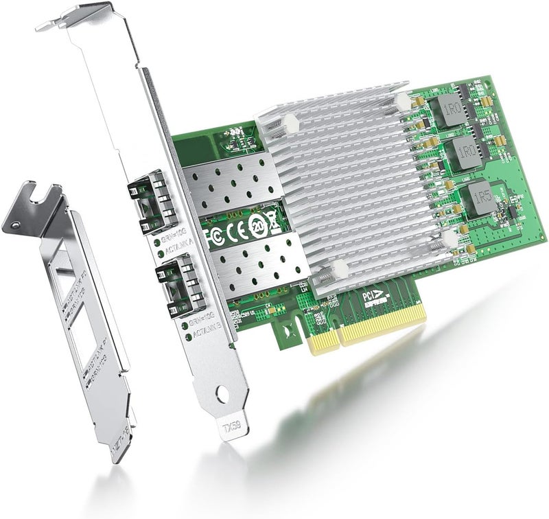 ipolex 10Gb SFP+ PCIE NIC Network Card, Broadcom BCM57810S Chip, Dual SFP+ Port Card, PCI Express X8, Ethernet LAN Adapter Support Windows/Windows Server/Linux/VMware Esxi - Image 1