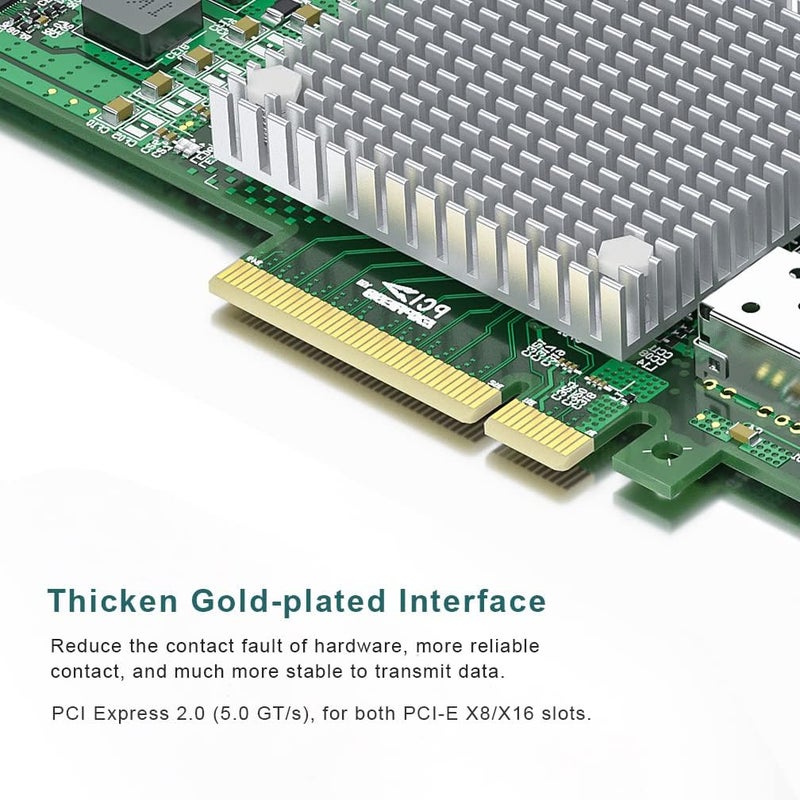 ipolex 10Gb SFP+ PCIE NIC Network Card, Broadcom BCM57810S Chip, Dual SFP+ Port Card, PCI Express X8, Ethernet LAN Adapter Support Windows/Windows Server/Linux/VMware Esxi - Image 5