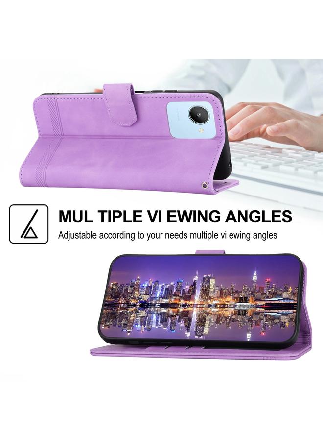 S-TOP Case For Realme C30 Dierfeng Dream Line Leather Phone Case - Image 4