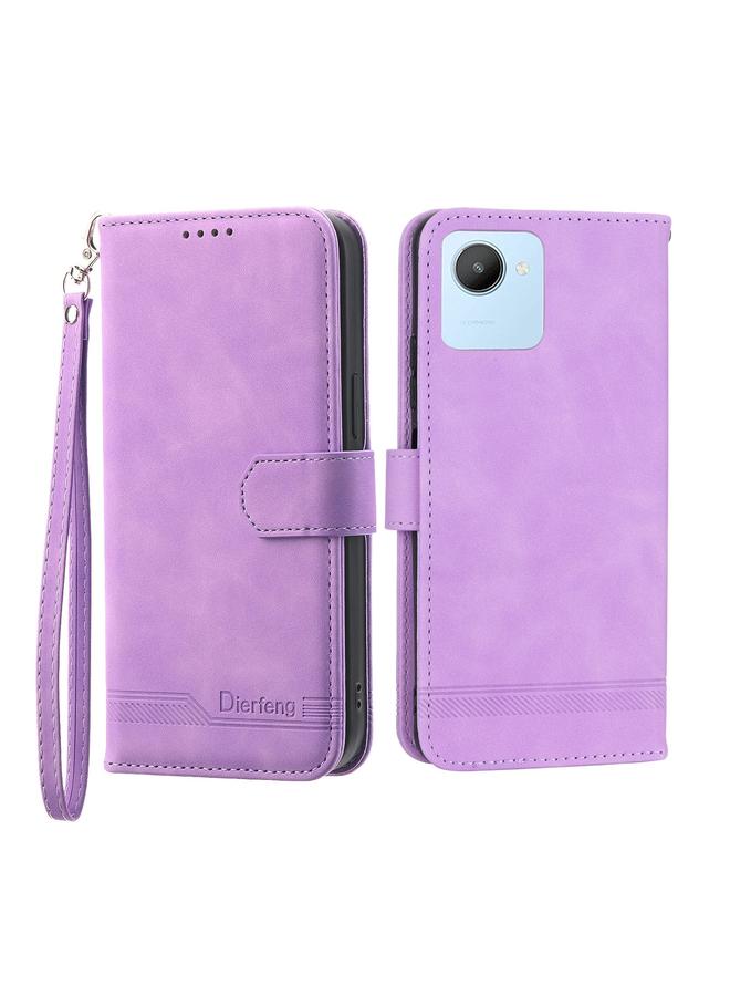 S-TOP Case For Realme C30 Dierfeng Dream Line Leather Phone Case - Image 1