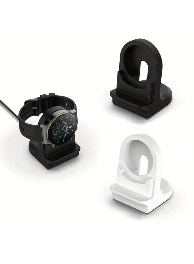 Black Silicone Stand Holder For Smartwatch Durable Non Slip Prominent Display Accessories - Image 1
