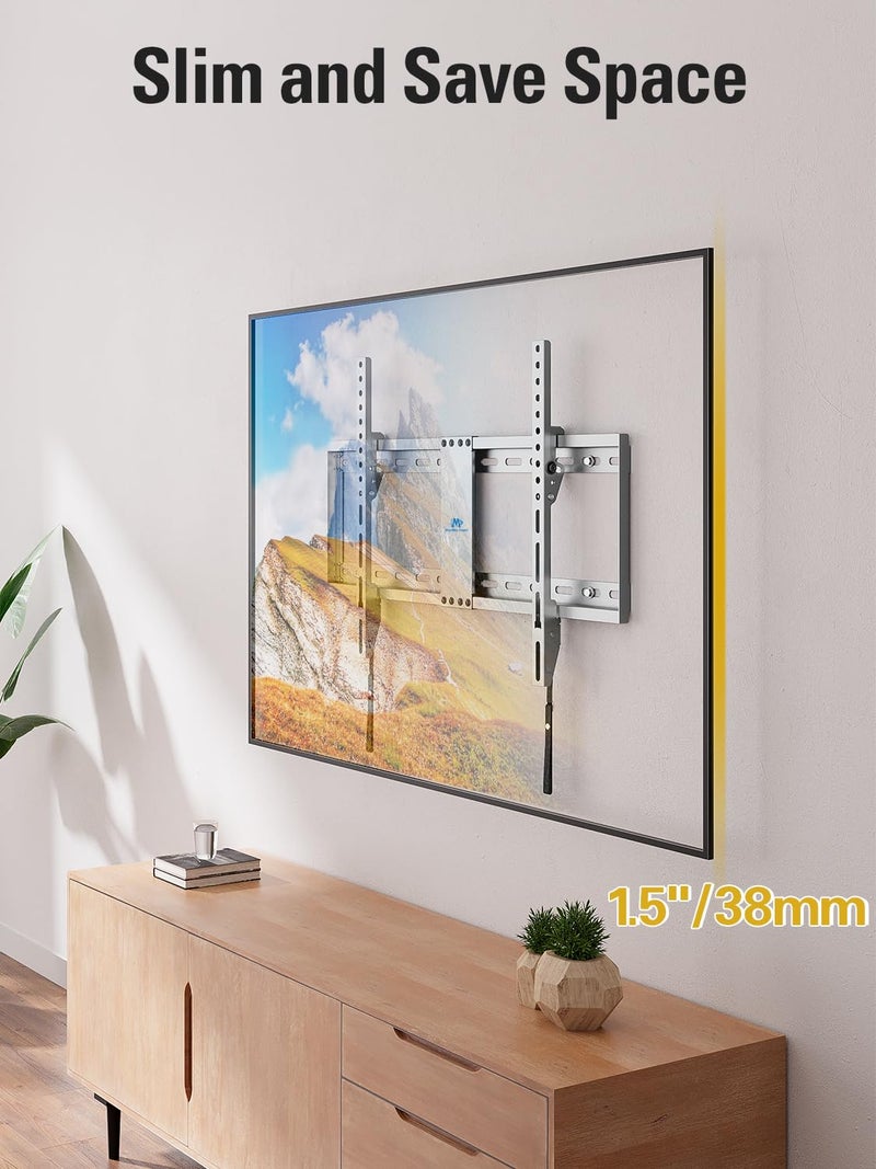 Mounting Dream TV Wall Mount for Most 37-75 Inch Televisions, Universal Tilt TV Mount Fits 16", 18", 24" Studs, Max VESA 600x400mm, 132lbs, Low Profile Flat Wall Mount Bracket, MD2968-LK - Image 4