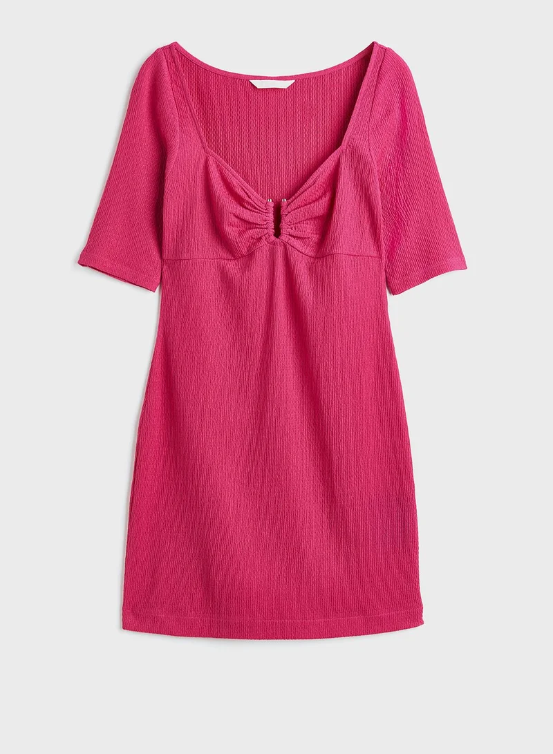 H&M Textured Mini Dress