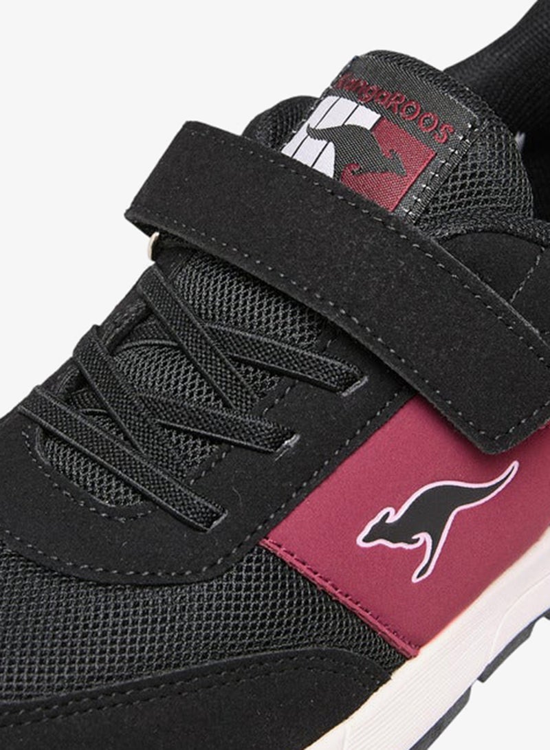 kangaROOS Girls' Logo Print Sports Shoes with Hook and Loop Closure - Image 4