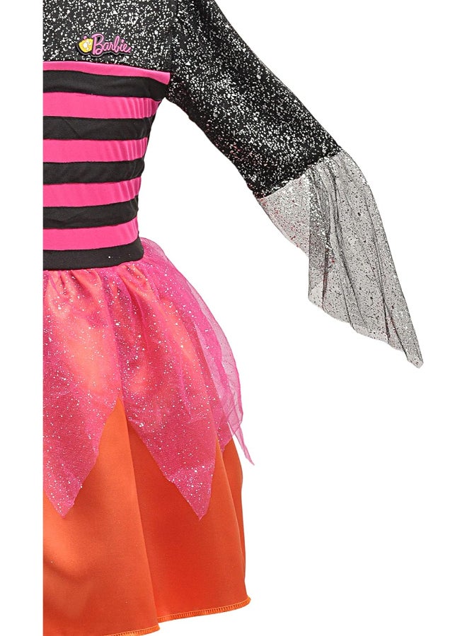 Ciao زي الساحرة الجذابة باربي للفتيات من 4-5 سنوات | زي باربي هالوين المرخص | يتضمن الفستان والقبعة - Image 3