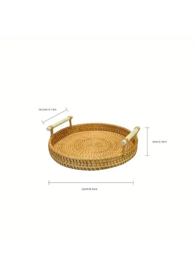 سلة خبز بخار يدوية من الخيزران صينية متعددة الأغراض لتخزين سطح المكتب مع مقابض متينة - Image 4