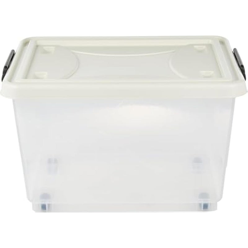 Loquat 85L Extra Large Plastic Storage Box with Lockable Lid – Clear Stackable Organizer Bins for Clothes, Kitchen, Toys, Garage Tools, Blankets, Office Supplies - Image 5