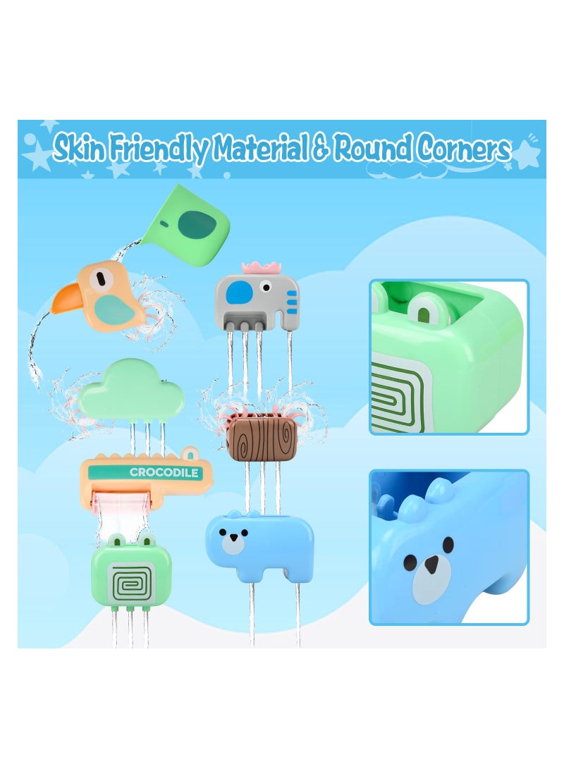 SYOSI Baby Bath Toys Set, Bath Toys for Kids, Swimming Water Toys Bath Toys Kids Educational Pool Toy for Kids Boys Girls Toddlers Baby Bath Game Time, 9 Pieces Toys - Image 4