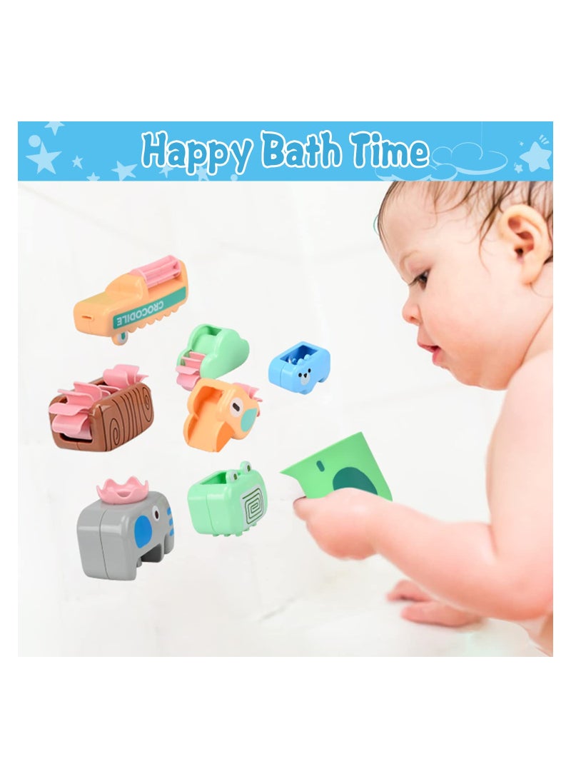 SYOSI Baby Bath Toys Set, Bath Toys for Kids, Swimming Water Toys Bath Toys Kids Educational Pool Toy for Kids Boys Girls Toddlers Baby Bath Game Time, 9 Pieces Toys - Image 2