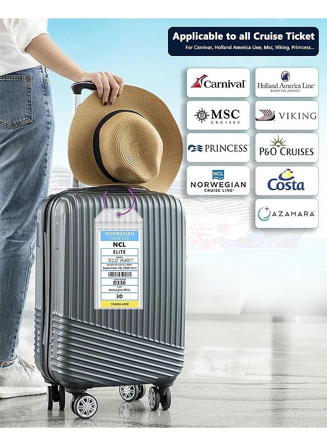 Photon 10 Pcs Cruise Luggage Tags Holder, Waterproof Cruise Tags, For Carnival, NCL, Princess, MSC - Image 3
