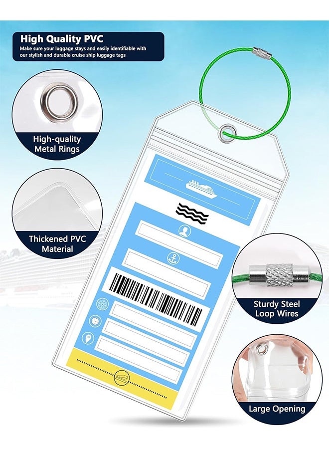 Photon 10 Pcs Cruise Luggage Tags Holder, Waterproof Cruise Tags, For Carnival, NCL, Princess, MSC - Image 4